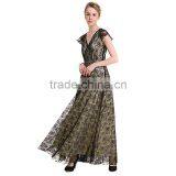Maxnegio Sexy Black Long Lace Wrap Maxi Evening Dress for Women thumbnail-5