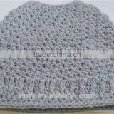 Yellow Wholesale Messy Bun Ponytail Beanie Crocheted Hat thumbnail-2