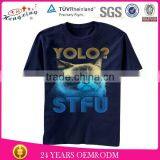 Custom Print T-shirt With Leather Sleeves Wholesale Custom All Over Print T-shirt Custom T-shirt Printing thumbnail-1