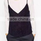 Runwaylover EY2358B Ladies 2017 Ladies Two Piece Suits , Women Fashion Blouse And Vests thumbnail-3