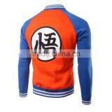 Autumn and Winter Men With Cashmere Raglan Sleeve Seven Dragon Ball Anime Baseball Jacket Coat Hoody Wukong thumbnail-3