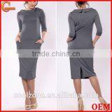Next Season Long Sleeves Autumn Straight Dress for Office/Women Elegant Office Dress thumbnail-1