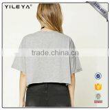 2017 O-neck Cotton Printed Short Sleeve Mini T-shirt for Lady thumbnail-3