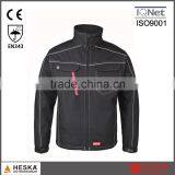 OEM Workwear Mens Ripstop Waterproof Black Softshell Jacket Without Hood thumbnail-1