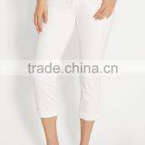 Silver Jeans Suki High Rise Capri in White #82514 thumbnail-1