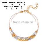 Double Layer Light Beige Terylene Cord Copper Morse Code " LOVE LIFE " Bracelets thumbnail-3
