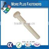 Made in Taiwan High Quality Color White Plastic Screw Hex Head Bolts thumbnail-4