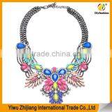 The New European and American Big Colorful Fashion Jewelry With Leaf Shape and Diamond thumbnail-2