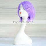 Cheap Factory Price Heat Resistant Synthetic Hair Long Lady Cosplay Wig Purple Wig