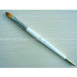 Wooden Handle Nickel Plated Brass Synthetic Filbert Artist Brush (241) thumbnail-1