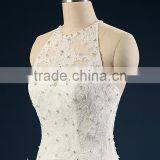 2017 A-line High Neck Sleeveless Floor-length Lace Wedding Gowns AS41101 thumbnail-3