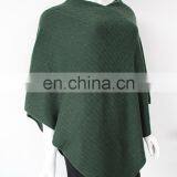 Wholesale Price Luxurious Cashmere Cable v Neck Ponchos for Women thumbnail-5