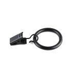 Black Matte Metal Curtain Rings With Clips (1 thumbnail-3