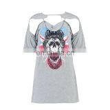 Top Selling Summer Fashion Printed Short Sleeve Women t Shirt thumbnail-2