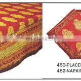 HAND BLOCK PRINTED TABLE CLOTH MAT & NAPKIN