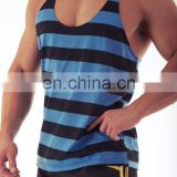 y back customized gym singlets - Y back singlet with stripes
