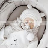 Cute baby 3D rabbit ear scarf children warm knitted scarves