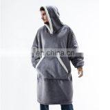 High Quality Convenient Polyester Material Lightweight Wearable Sherpa Blanket With Large Pocket thumbnail-3