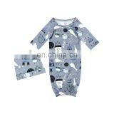 Newborn Baby Boy Gown Sleep Sack Soft Baby Boy Sleep Wrap Bag With Hat Suit Summer thumbnail-2