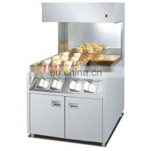 Free Standing Fast Food Shop Stainless Steel Chips Worker /potato Chips Worker /chips Warmer Station