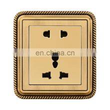 Type 86 Universal 3 Pin Wall Socket With Switch 16A Copper Wire Drawing Panel Sockets And Switches Electrical With LED Light thumbnail-3