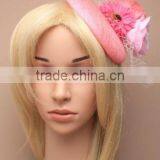 New Style Sinamay Base Fascinator Hat With Fabric Flower For Wedding Hair Accessories thumbnail-4