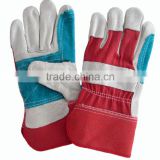 cheap price cow split leather safety rigger gloves with CE EN388
