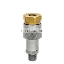 High Quality Amazon Hot Sellers Female and Male 3/8 Inch Screw Type HPA Hydraulic Quick Release Coupler for Tractor thumbnail-3