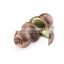 Security Double Handle Antique Copper Interior Room Tubular Keyed Entry Door Knob Lock thumbnail-4