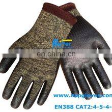 Heavy Duty Blue Latex Rough Dipped Aramid Fiber Fire Proof Anti Cut Resistant Work Gloves thumbnail-3