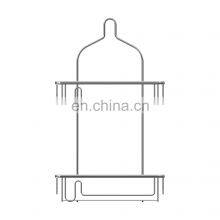 Metal Stainless Steel Rust Proof Shower Shelf Caddy No Drilling Bathroom Shower Storage Rack Hanging Shower Caddy thumbnail-3