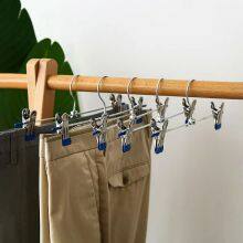 Amozon Customized Adjustable Chrome Metal Clip Pants Dress Underwear Lingerie Rubber Coated Hanger thumbnail-5