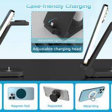2023 Hot Selling Fast 3 in 1 Charger Stand Dock Foldable Magnetic Quick 23W Support OEM thumbnail-5
