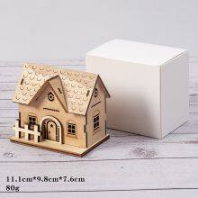 Christmas Wooden Glowing Log Cabin Ornaments thumbnail-5
