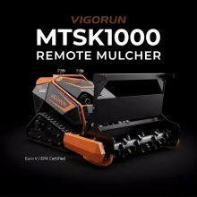 Vigorun MTSK1000 Remote Control Forest Mulcher 1000mm Width 18Kw 764cc RC Mulcher for Tree Branch Mulching thumbnail-1