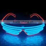 Dual Color EL Wire Shutter Shades Glasses thumbnail-2