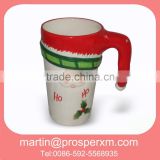 Christmas ceramic santa tall mug wholesale