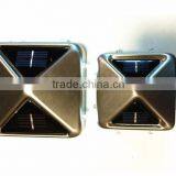 91x91mm LED Solar Energy Stainless Steel Fence Post Caps for Garden Use