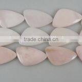 Semi-Precious Stone Pink Opal Triangle Natural Gemtone Loose Beads thumbnail-1