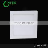 Aluminum housing 3w recessed square flat panel ceiling lighting with ce rohs approved