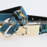 2015 Plain Bule Fashion pu Women Jeans Belt With Leopard Point Leather in YiWu thumbnail-6