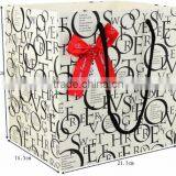 Korean exquisite gift bags Designer handbag White letters Wide paper