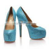 Platform Diamond Sandals Big Size Crystal Shoe for Woman thumbnail-4