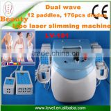 Best Dual wave Japan technology 12 paddles 176pcs lipo laser slimming machine for home use