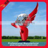Outdoor Modern Stainless Steel Global Sculpture for Decoration thumbnail-6