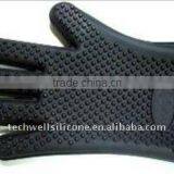 Food Grade Heat Resistant Five Fingers Silicone Oven Mitt thumbnail-1