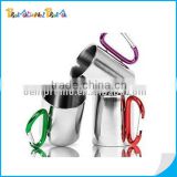 Metal Material and new design double walled stainless steel carabiner mug