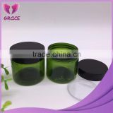 Good quality round plastic pp jar 50g cosmetic cream jar green