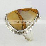 Dazzling Quality !! Bezel Setting Mookaite 925 Sterling Silver Ring, Indian Fashion Silver Jewellery, 925 Silver Jewellery thumbnail-6