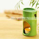 Unique Design Green Color Bamboo Shape Ceramic Fragrance Oil Burner Set thumbnail-3
